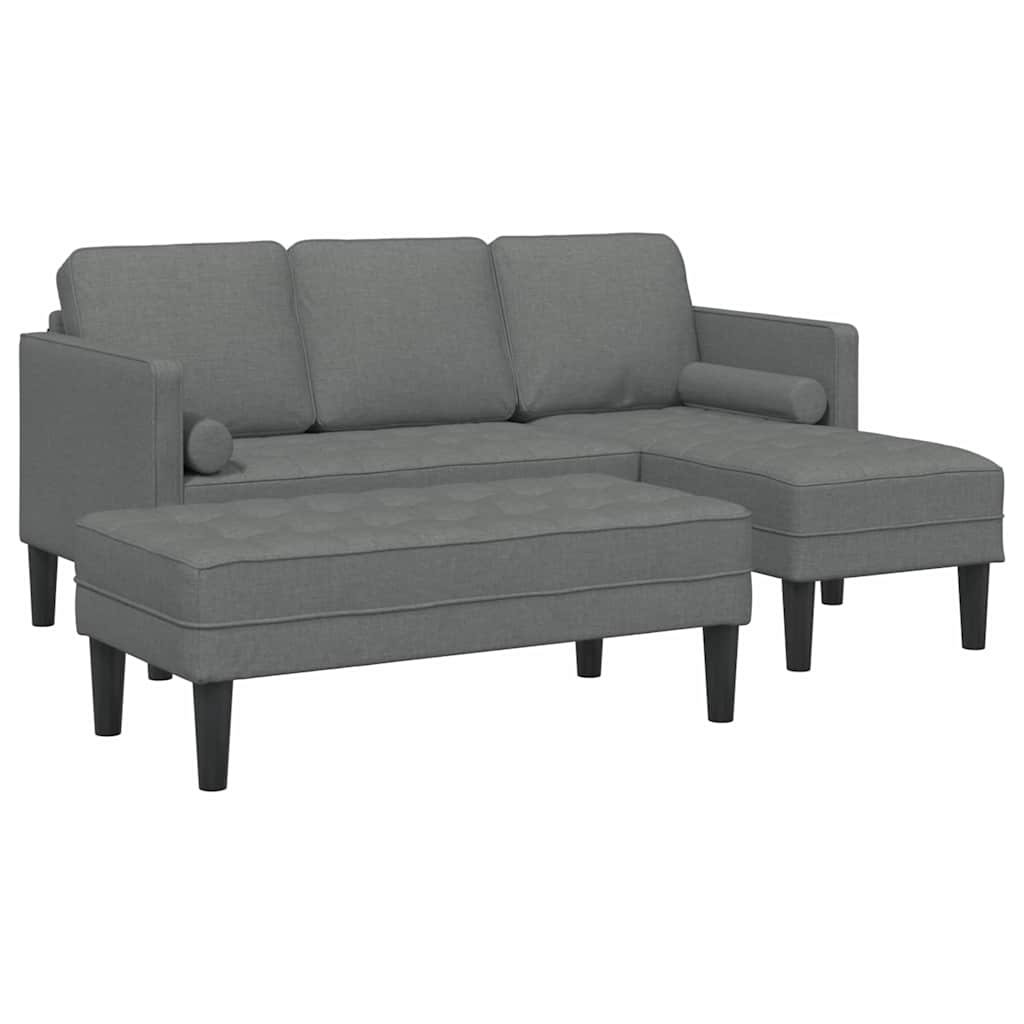 Sofa Set 2 pcs Dark grey 173 x 131 x 67 cm Fabric