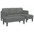 Sofa Set 2 pcs Dark grey 173 x 131 x 67 cm Fabric