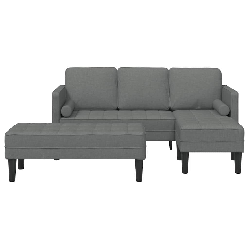 Sofa Set 2 pcs Dark grey 173 x 131 x 67 cm Fabric