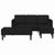 Sofa Set 2 pcs Black 173 x 131 x 67 cm Fabric