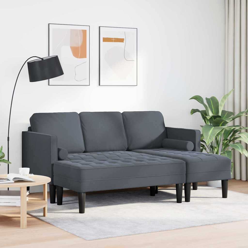 Sofa Set 2 pcs Dark grey 173 x 131 x 67 cm Velvet