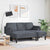 Sofa Set 2 pcs Dark grey 173 x 131 x 67 cm Velvet