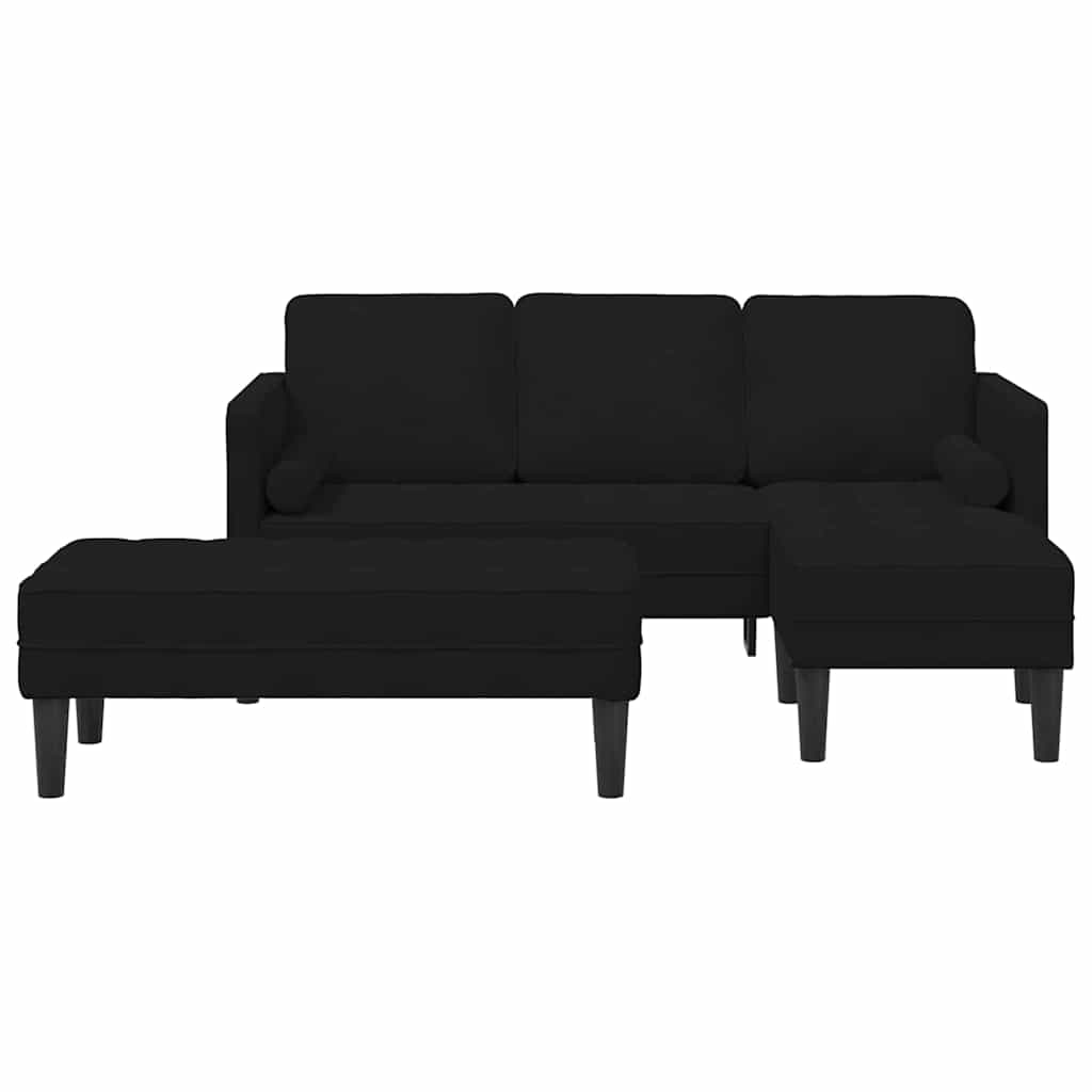 Sofa Set 2 pcs Black 173 x 131 x 67 cm Velvet