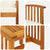 Garden Sofa Set with Cushion 3 pcs Brown Solid acacia wood