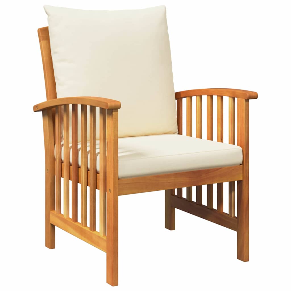 Garden Sofa Set with Cushion 3 pcs Brown Solid acacia wood