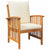 Garden Sofa Set with Cushion 3 pcs Brown Solid acacia wood