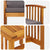 Garden Sofa Set with Cushion 3 pcs Brown Solid acacia wood