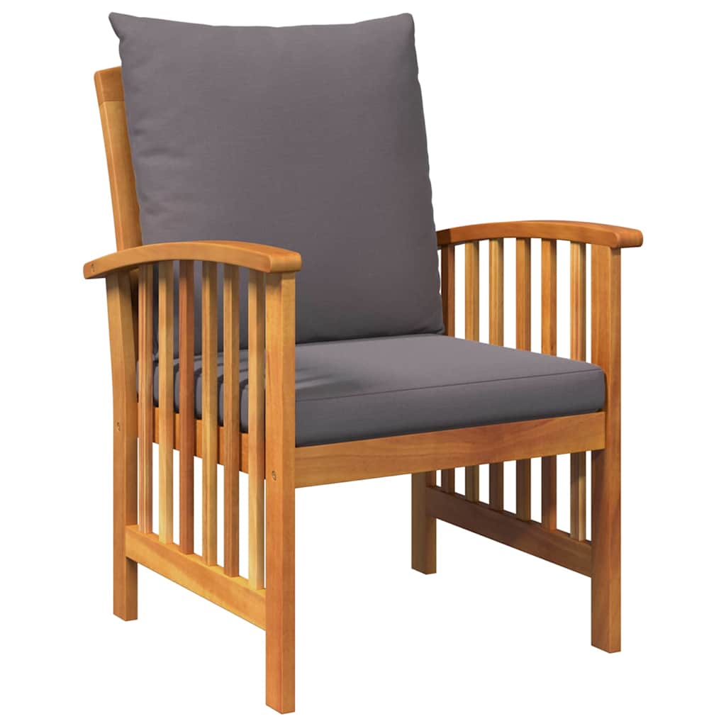 Garden Sofa Set with Cushion 3 pcs Brown Solid acacia wood