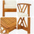 Garden Sofa Set with Cushion 3 pcs Brown Solid acacia wood