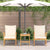 Garden Sofa Set with Cushion 3 pcs Brown Solid acacia wood