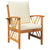 Garden Sofa Set with Cushion 3 pcs Brown Solid acacia wood