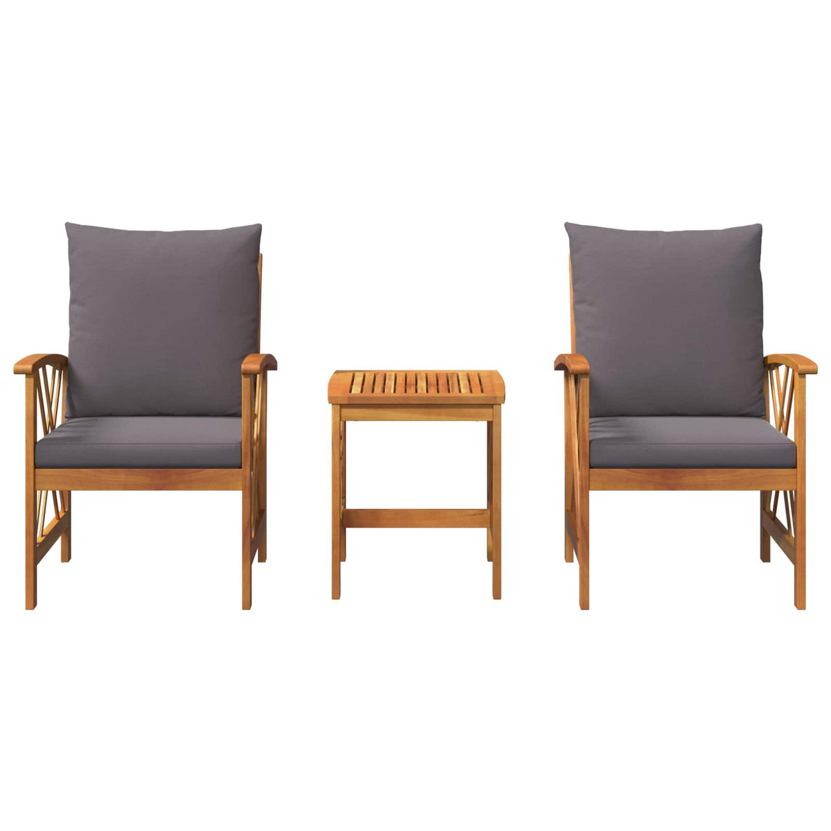 Garden Sofa Set 3 pcs Oil Natural Solid Acacia Wood