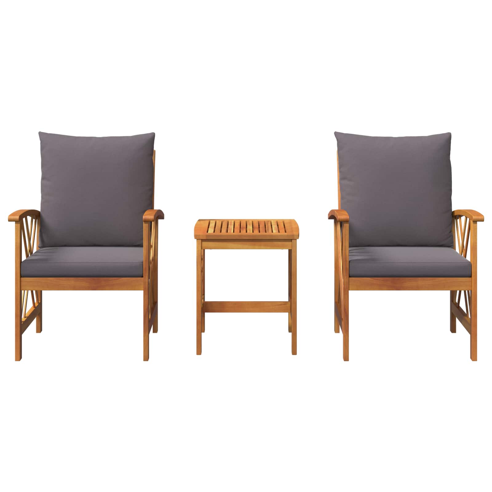 Garden Sofa Set 3 pcs Oil Natural Solid Acacia Wood