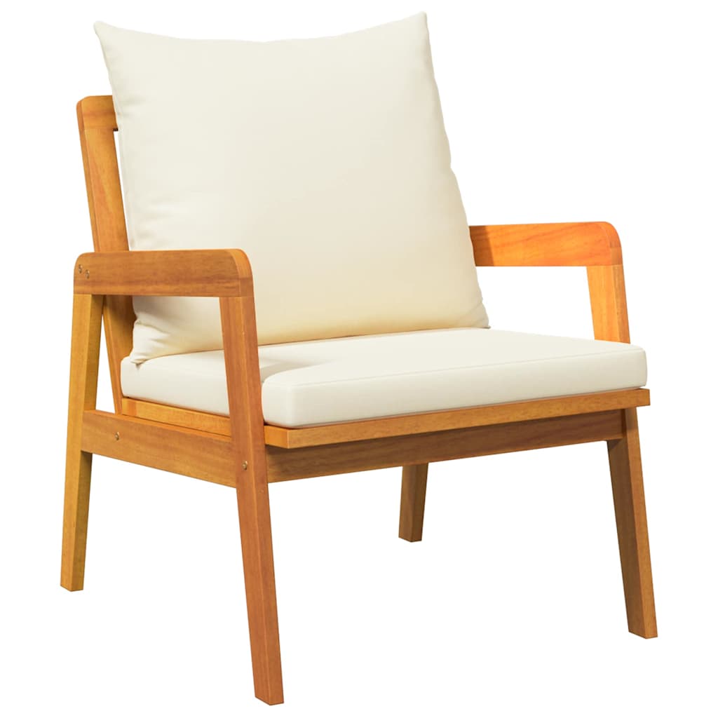 Bistro Set with Cushion 3 pcs Brown Solid Acacia Wood
