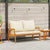 Garden Bench with Cushion Brown Solid Acacia wood
