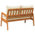 Garden Bench with Cushion Brown Solid Acacia wood