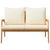 Garden Bench with Cushion Brown Solid Acacia wood
