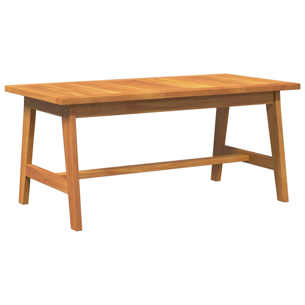Bistro Set with Cushion 2 pcs Oil Natural Solid Acacia Wood