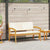 Garden Bench with Cushion Brown Solid Acacia wood
