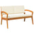 Garden Bench with Cushion Brown Solid Acacia wood