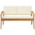 Garden Bench with Cushion Brown Solid Acacia wood