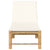 Sun Lounger with Cushions 55x199x30 cm Bamboo