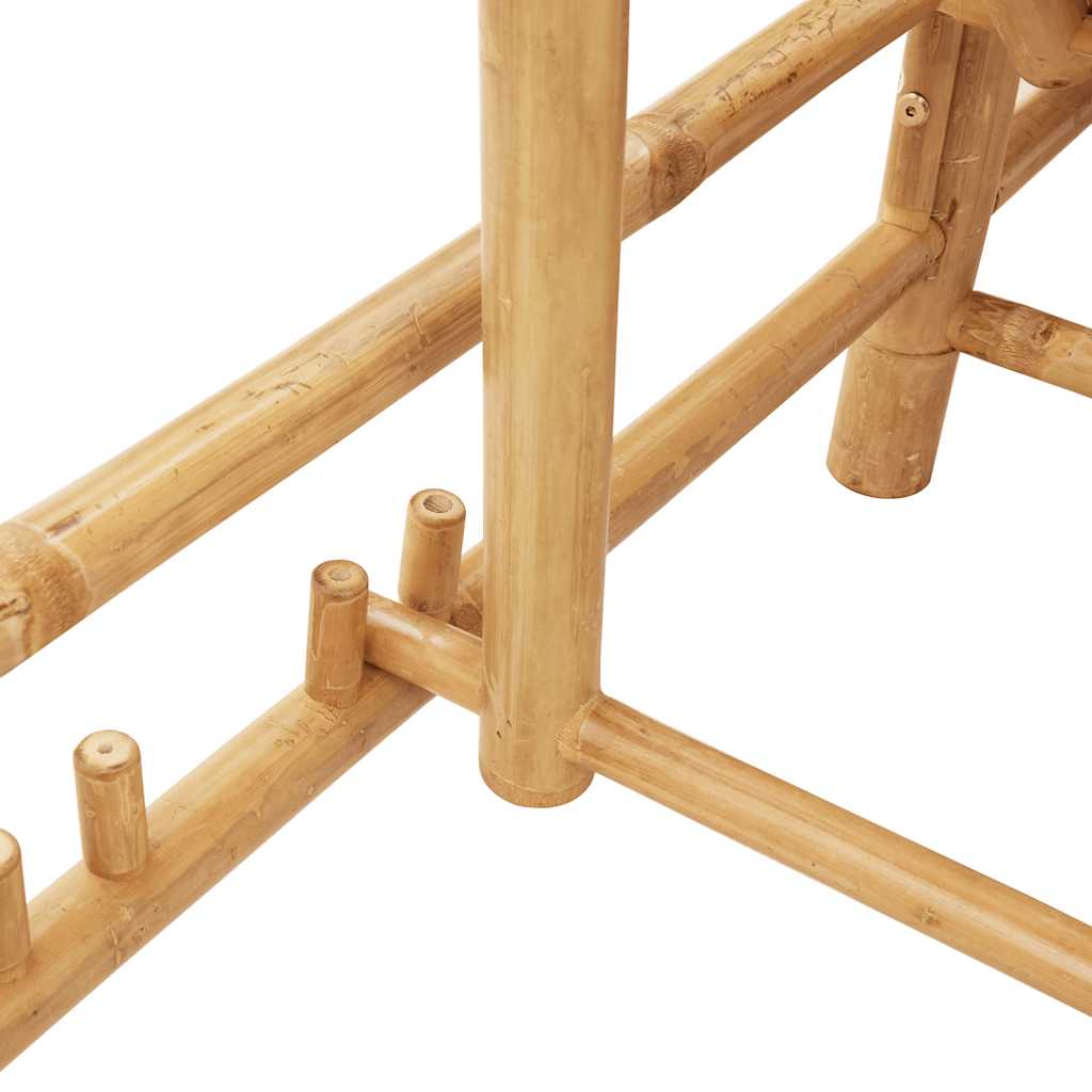 Sun Lounger with Cushions 55x199x30 cm Bamboo