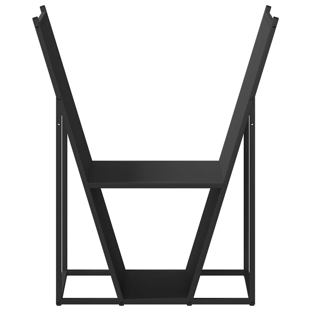 Firewood Rack Black 69.5x35x81 cm Cold-rolled steel