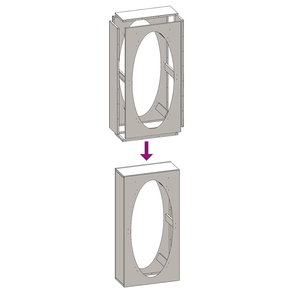 Firewood Rack Black 50x23x100 cm Cold-rolled steel