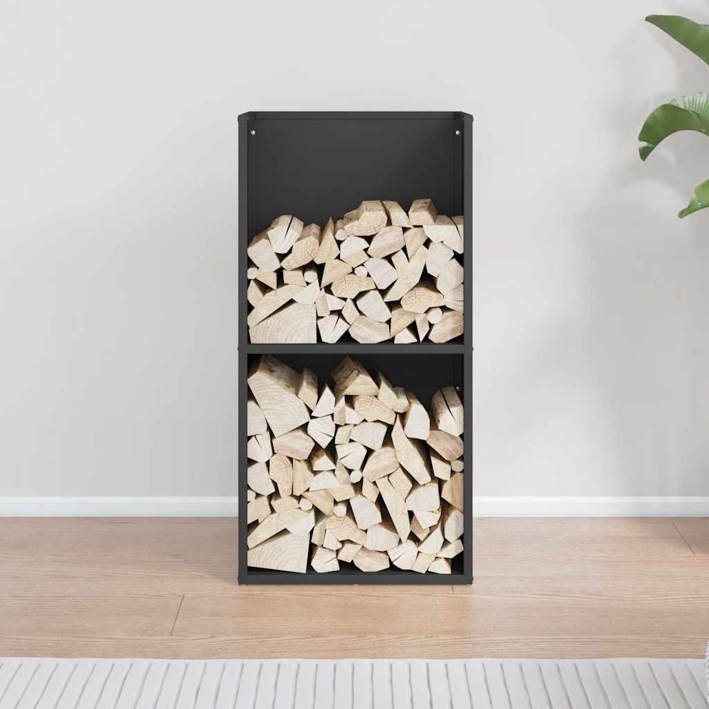Firewood Rack Black 40x30x80 cm Cold-rolled steel