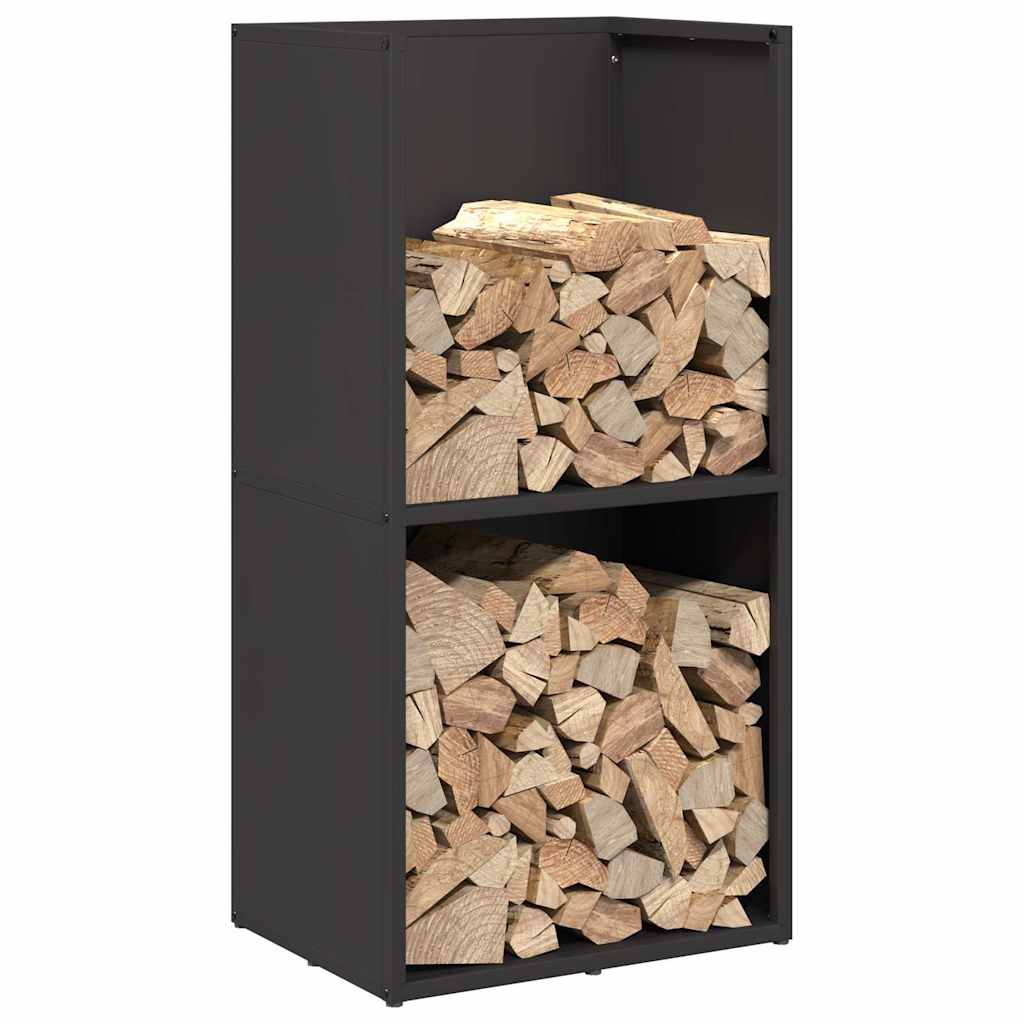 Firewood Rack Black 40x30x80 cm Cold-rolled steel