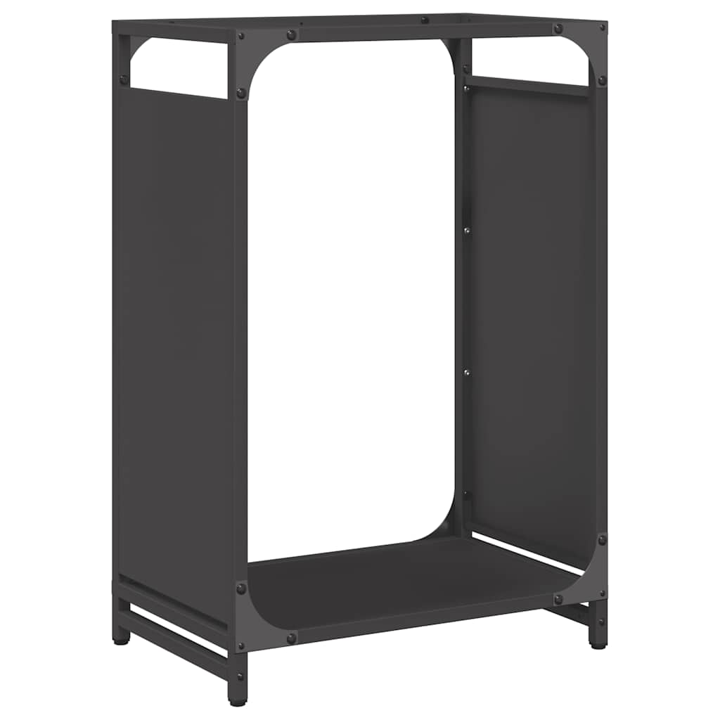 Firewood Rack Black 44x28x65 cm Cold-rolled steel