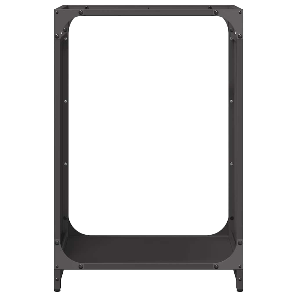 Firewood Rack Black 44x28x65 cm Cold-rolled steel