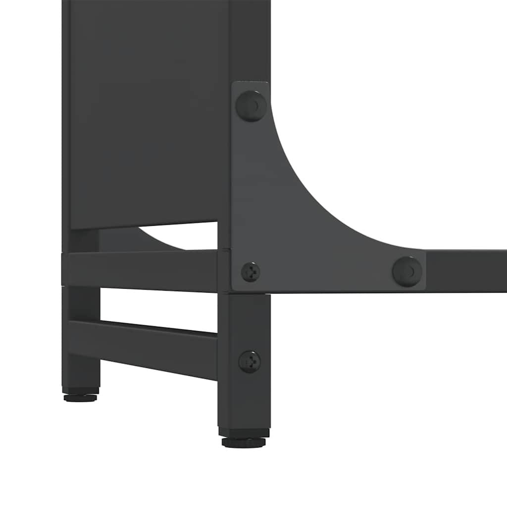 Firewood Rack Black 44x28x65 cm Cold-rolled steel