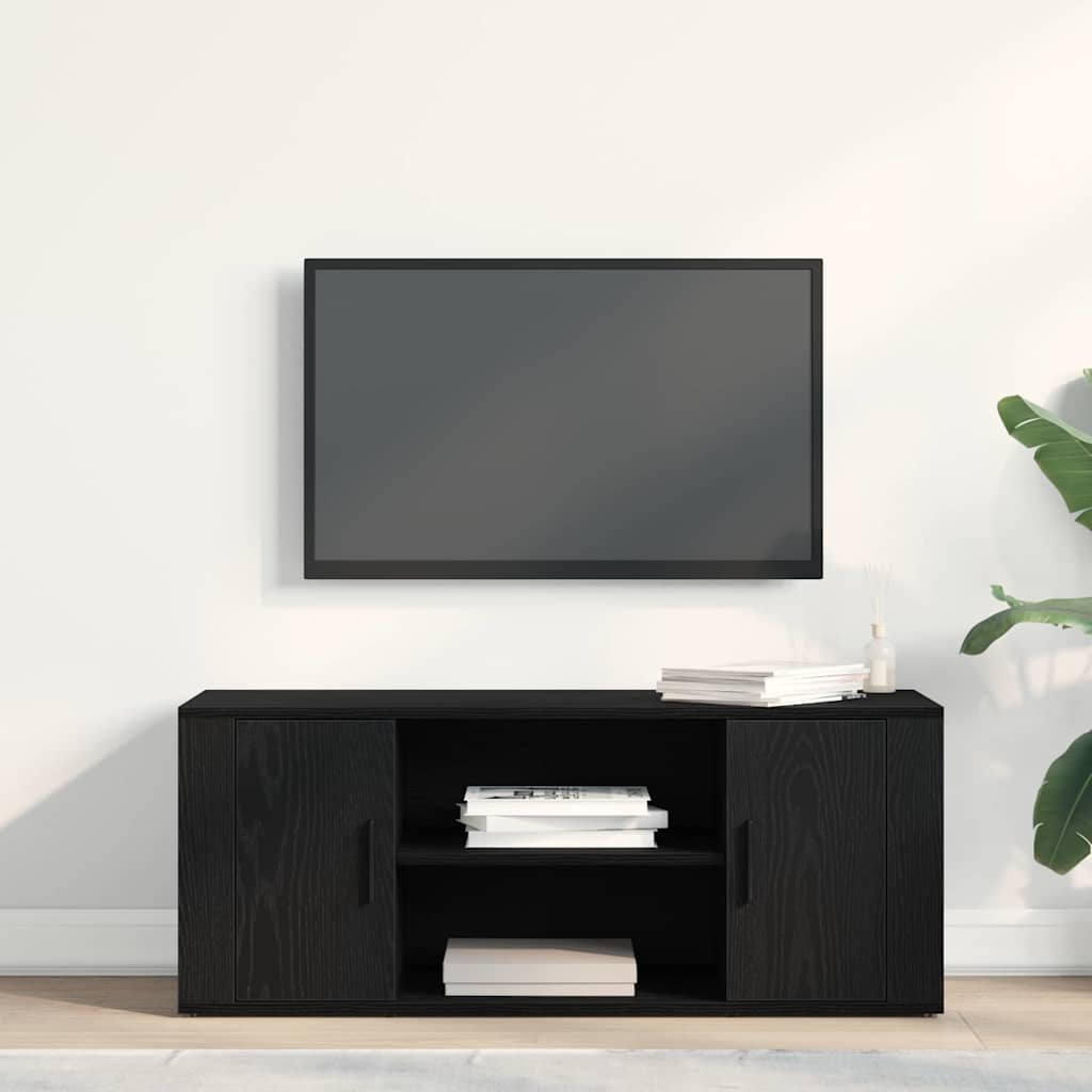 TV Cabinet 100 x 35 x 40 cm Black oak Engineered wood