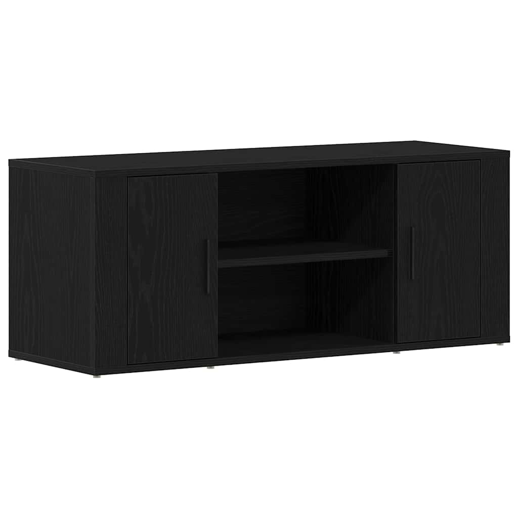 TV Cabinet 100 x 35 x 40 cm Black oak Engineered wood