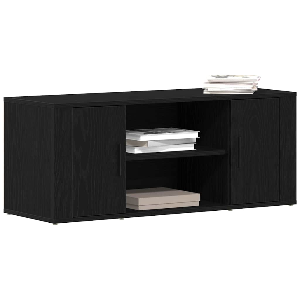 TV Cabinet 100 x 35 x 40 cm Black oak Engineered wood