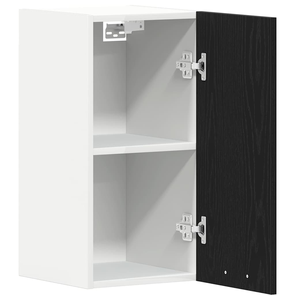 Hanging Cabinet Black Oak 30x31x60 cm Engineered Wood