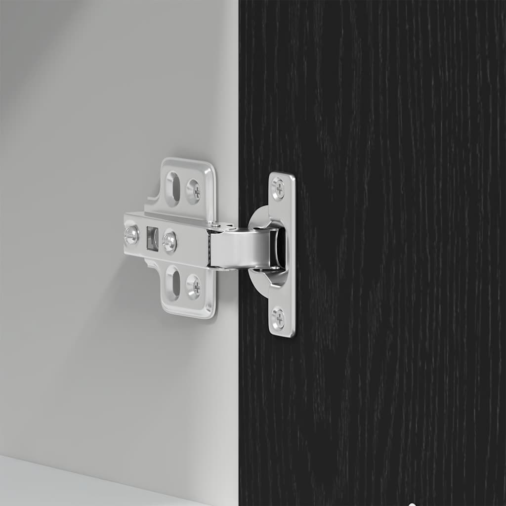 Hanging Cabinet Black Oak 30x31x60 cm Engineered Wood