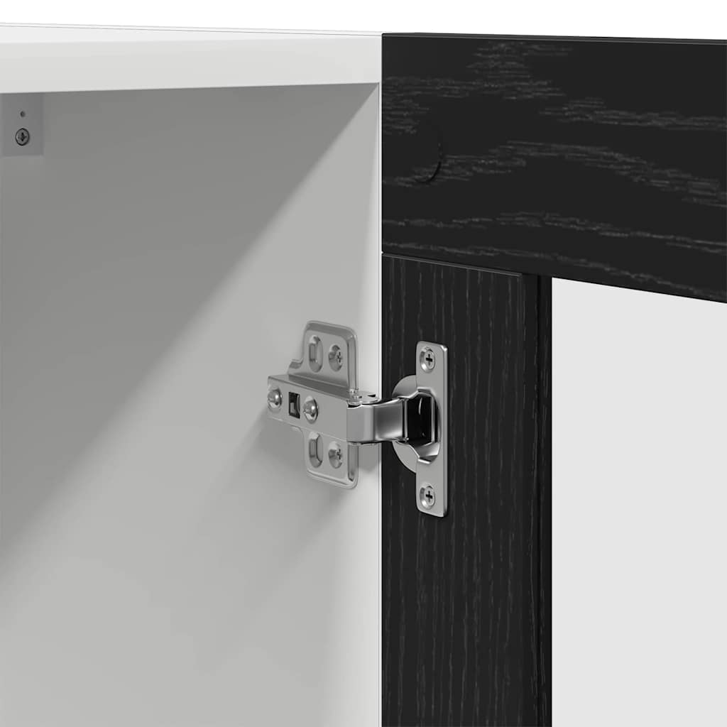 Hanging Cabinet Black Oak 60 x 31 x 60 cm Engineered Wood