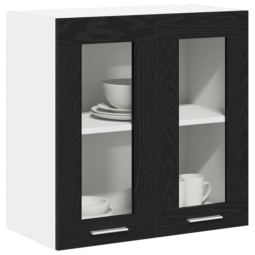 Hanging Cabinet Black Oak 60 x 31 x 60 cm Engineered Wood