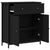 Sideboard with Drawer Black oak 70 x 30 x 80 cm Engineered wood