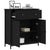 Sideboard with Drawer Black oak 70 x 30 x 80 cm Engineered wood