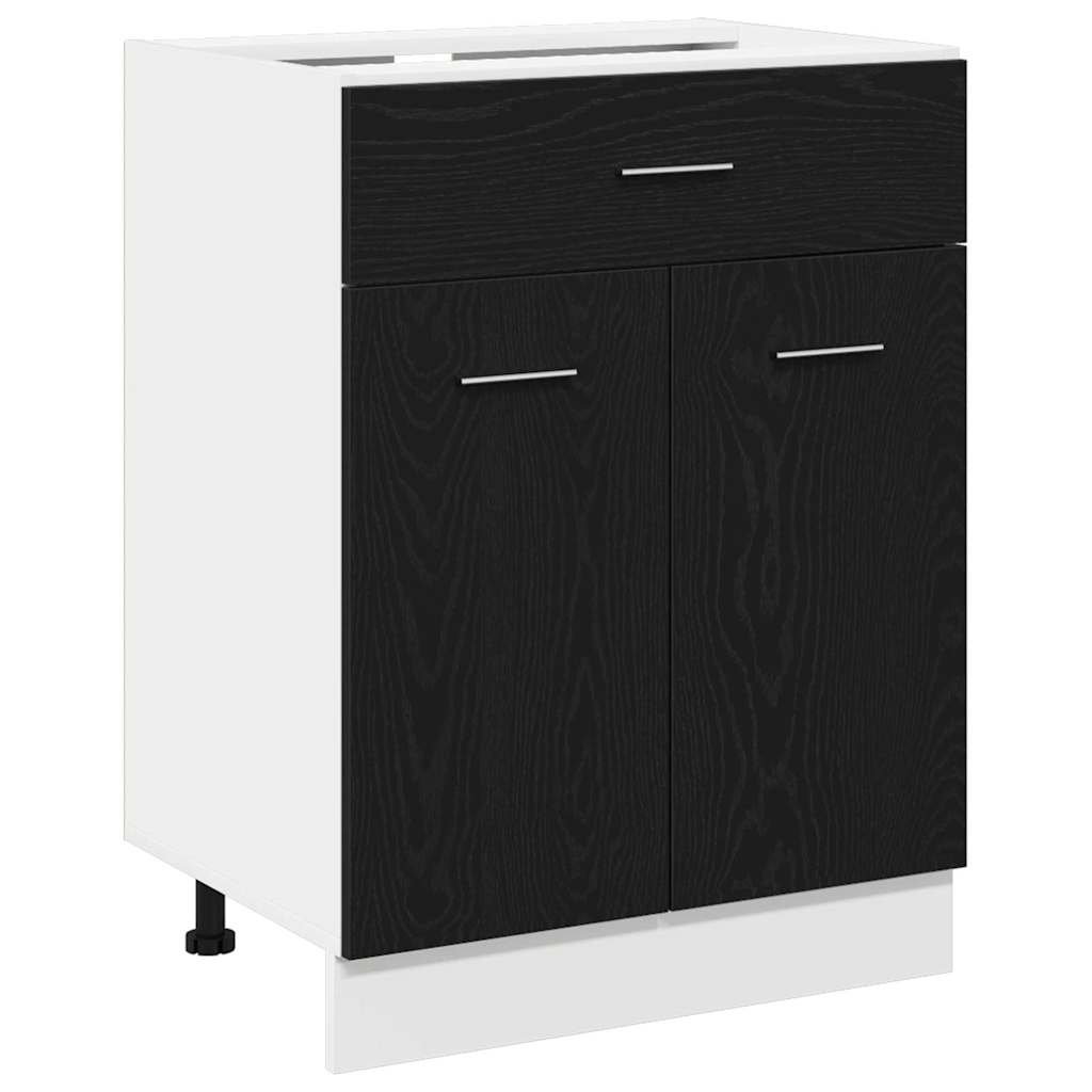 Hanging Cabinet Black Oak 60 x 46 x 81,5 cm Engineered Wood
