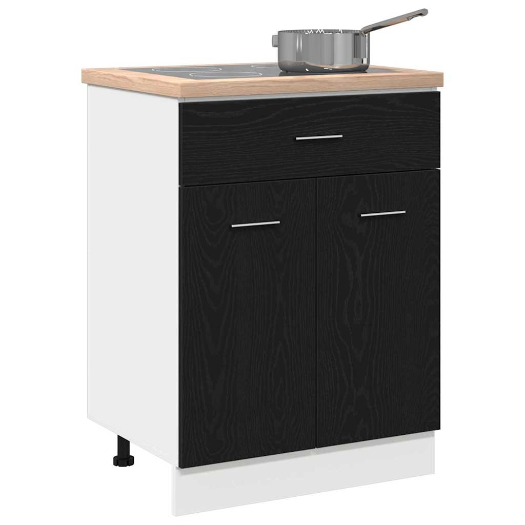 Hanging Cabinet Black Oak 60 x 46 x 81,5 cm Engineered Wood
