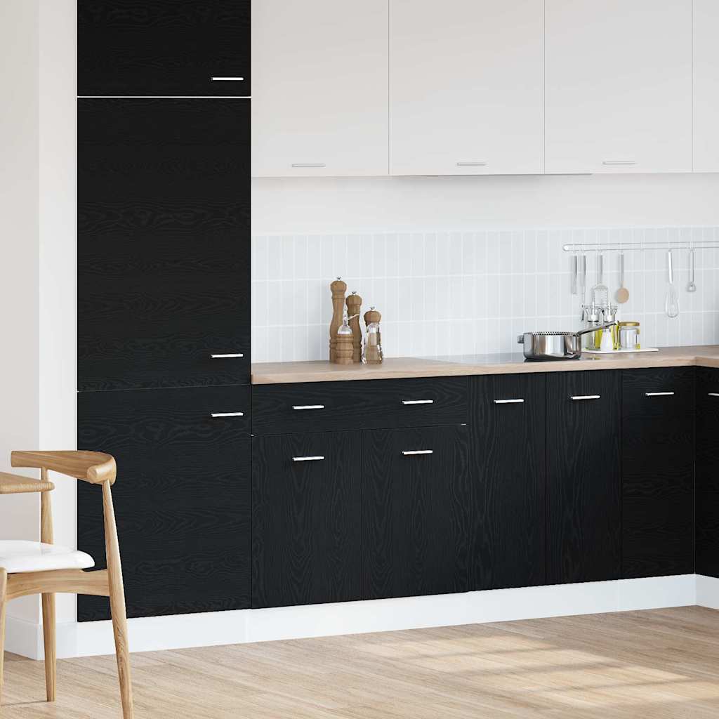 Hanging Cabinet Black Oak 80 x 31 x 81.5 cm Engineered Wood