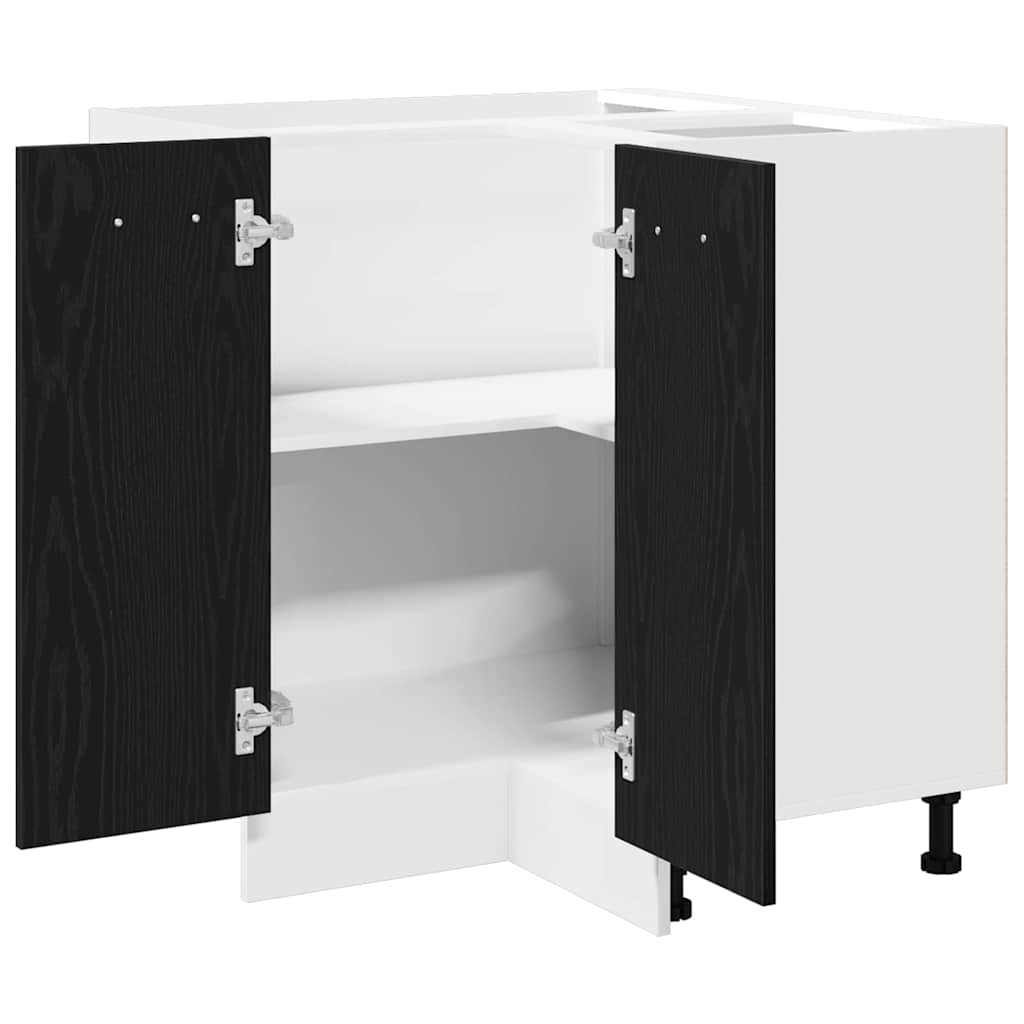 Hanging Cabinet Black Oak 75,5 x 75,5 x 80,5 cm Engineered Wood