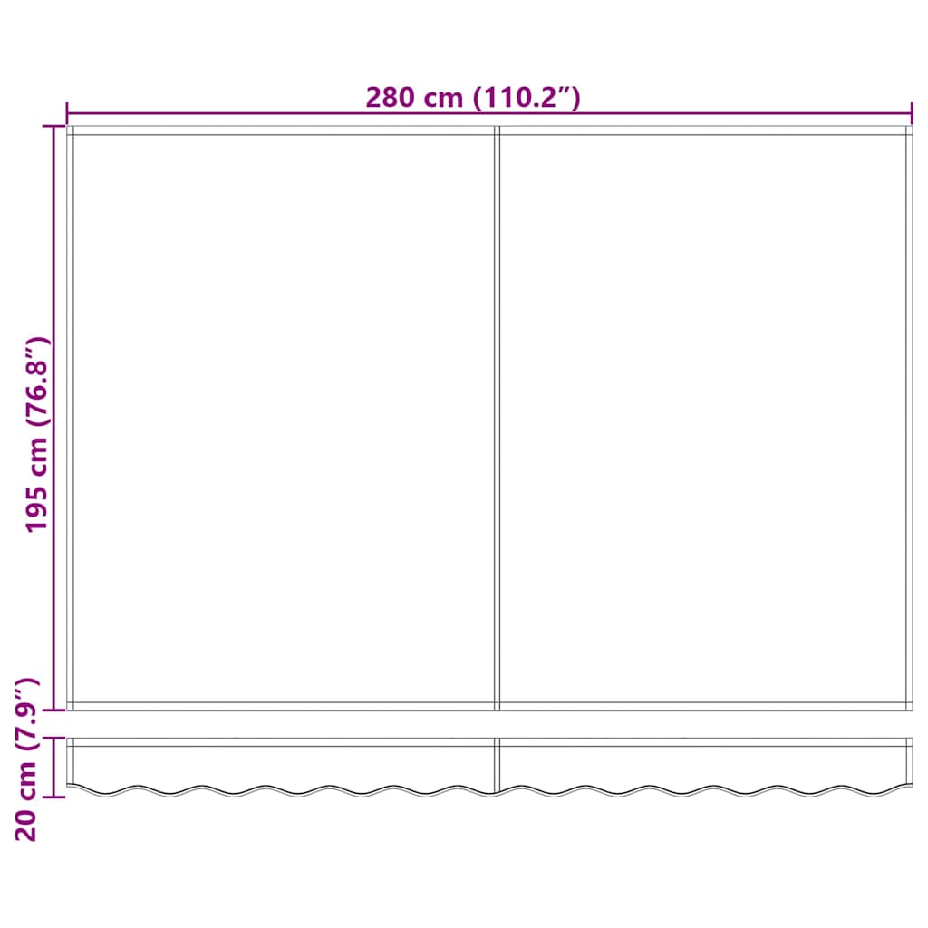 Retractable Awning Yellow and Orange 300 x 250 cm