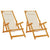 Beach Chair 2 pcs Brown 61.5 x 123 x 82cm Solid Acacia wood