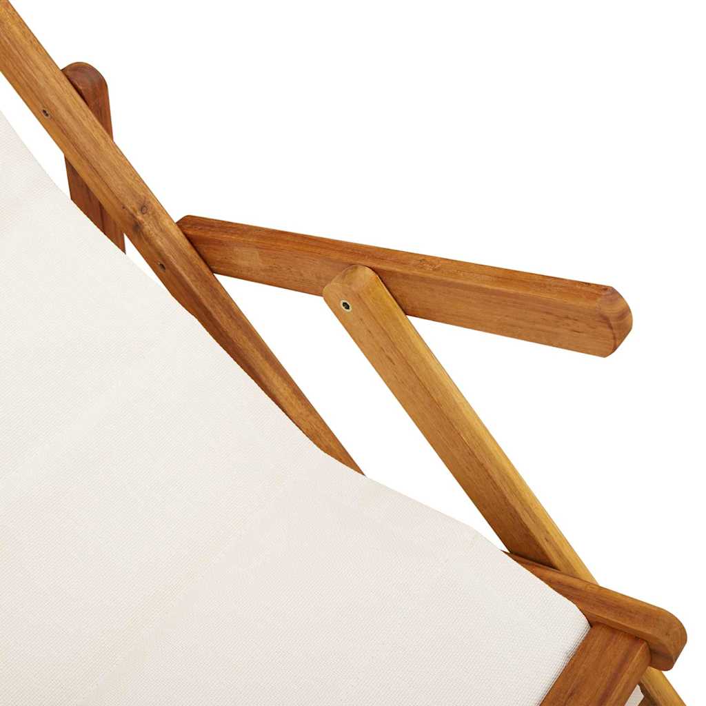 Beach Chair 2 pcs Brown 61.5 x 123 x 82cm Solid Acacia wood